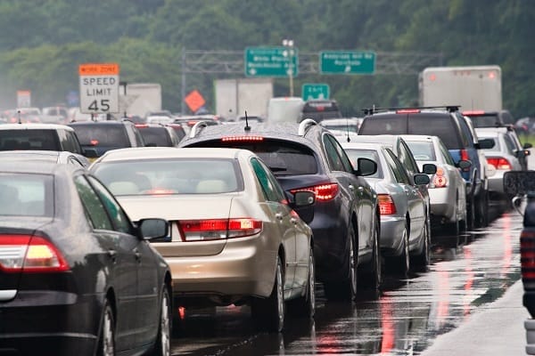 Heavy traffic on highway