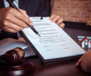 an attorney with a contract